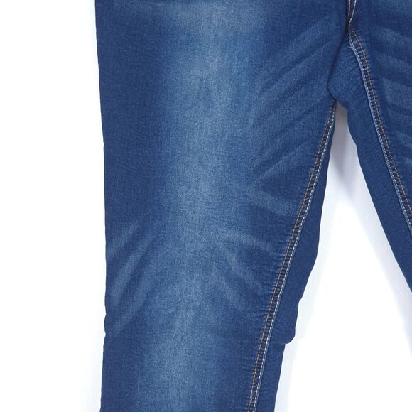 Revolution by Revolt Faded Jean Women 22W Dark Denim Stretch Tapered Distressed - Picture 13 of 16